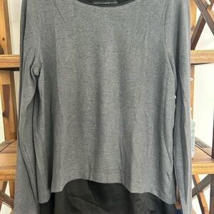 White House Black Market Gray and Black Top